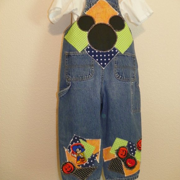 Overalls Mickey Mouse Halloween Custom Made 3T - Picture 4 of 10